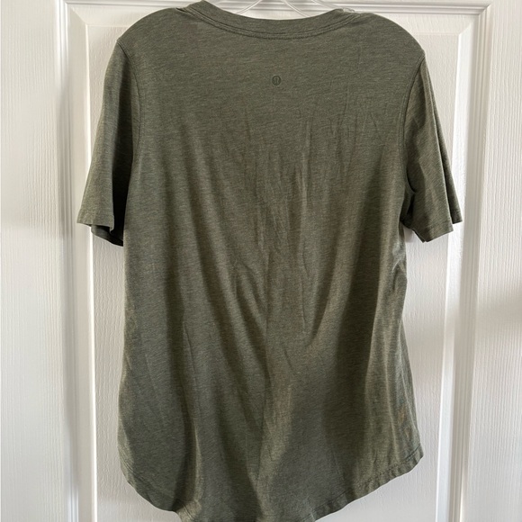 Lululemon Love V-Neck Short Sleeve Top - Olive - Picture 2 of 3